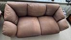 Nubuck leer 2 zitsbank kleur bruin, Ophalen, 150 tot 200 cm, Tweepersoons, Zo goed als nieuw