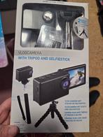 Soundlogic Vlogcamera met Tripod en Selfiestick - Nieuw, Ophalen of Verzenden, Nieuw, Overige merken
