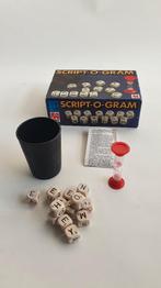 Vintage Script-O-Gram dobbelspel, compleet. 7B14, Tweedehands verkoop, Tweedehands verkoop, Gebruikt, Ophalen of Verzenden