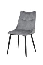 Partij van 26 zilvergrijze velvet stoelen