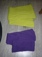 Lange gebreide sjaal - Neonkleur -, Kleding | Dames, Mutsen, Sjaals en Handschoenen, Maat 46/48 (XL) of groter, Ophalen of Verzenden