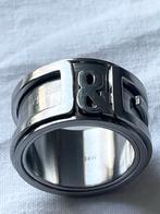 Zilverkleurige D&G Ring - Maat 19-20, Sieraden, Tassen en Uiterlijk, Ringen, Gebruikt, IJzer of Staal, 19 tot 20, Ophalen of Verzenden