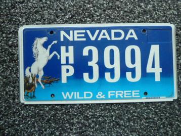 Kentekenplaat licenseplate Nevada Wild and Free USA beschikbaar voor biedingen