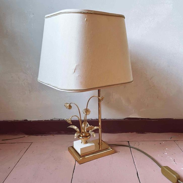 Vintage designlamp uit de jaren '70 – Belgische retro charme, Huis en Inrichting, Lampen | Tafellampen, Gebruikt, Minder dan 50 cm