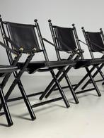 4x faux bamboe regisseur stoelen, Ophalen, Zo goed als nieuw, Bruin, Vijf, Zes of meer stoelen