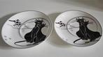 Carmani Cats- 2 gebaks bordjes- limited- 17,5 cm D.S-, Ophalen, Zo goed als nieuw
