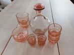 Vintage brocante rosé persglas set, Verzamelen, Ophalen of Verzenden, Zo goed als nieuw, Overige typen