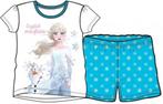 Disney Frozen Shortama Wit/Blauw - Maat 116 - 128, Disney, Nacht- of Onderkleding, Meisje, Nieuw