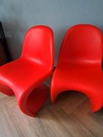 2 rode vitra panton design stoelen, Huis en Inrichting, Stoelen, Ophalen, Zo goed als nieuw, Rood