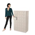 Refurbished Vintage Metalen Retro Apothekerkast Ladekast, Info@dehanzeherten.nl, 100 tot 150 cm, 5 laden of meer, Verzenden