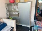 Unieke zilverkleurige servieskast, Ophalen, Gebruikt, 50 tot 100 cm, 150 tot 200 cm