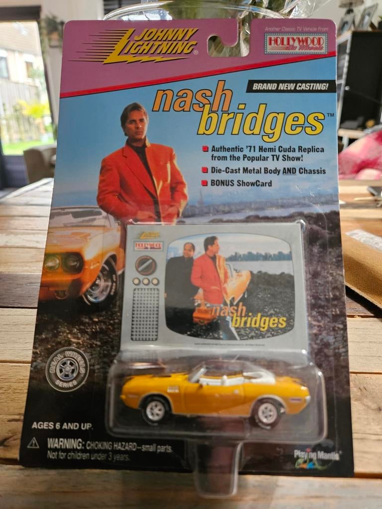 Johnny Lightning Nash Bridges '71 Hemi Cuda, Hobby en Vrije tijd, Ophalen of Verzenden, Nieuw, Auto, Overige merken