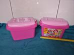 Twee LEGO roze opbergbakken opbergdozen, Ophalen of Verzenden, Gebruikt