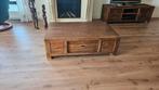 Houten Salontafel met Lade, Gebruikt, 100 tot 150 cm, 50 tot 100 cm, Minder dan 50 cm