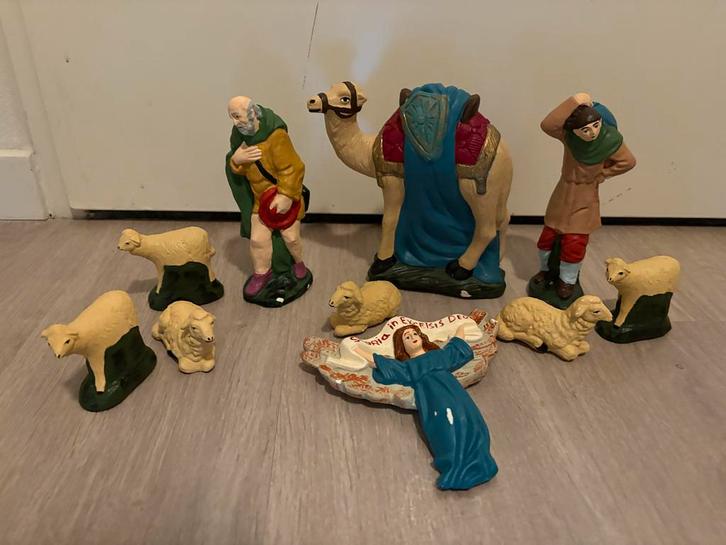 Gipsen Kerstgroep, Antiek en Kunst, Antiek | Religie, Ophalen of Verzenden