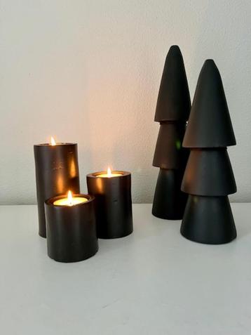 Diga Colmore T-Light holder set-3 Pilar metaal zwart Nieuw beschikbaar voor biedingen