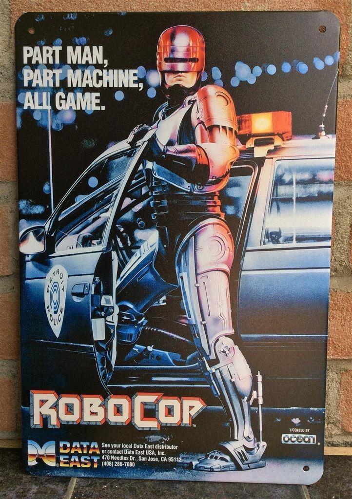 ROBOCOP METALEN Wandbord retro film poster game, Verzamelen, Film en Tv, Nieuw, Film, Foto of Kaart, Verzenden