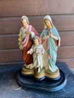 Religie beeld, De Heilige Familie op oud onderbord, Antiek en Kunst, Antiek | Religie, Ophalen