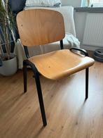 Vintage schoolstoel, Ophalen, Gebruikt, Bruin, Eén