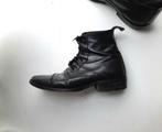 vintage zwarte leren laarzen ANN DEMEULEMEESTER mt 39/ 40, Zwart, Lage of Enkellaarzen, Ophalen of Verzenden, Zo goed als nieuw