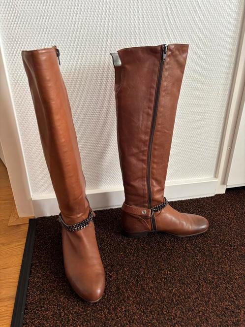Mooie Livingstone Italy kalfs-leer laarzen, Maat 38 (5)izgst, Kleding | Dames, Schoenen, Zo goed als nieuw, Hoge laarzen, Bruin