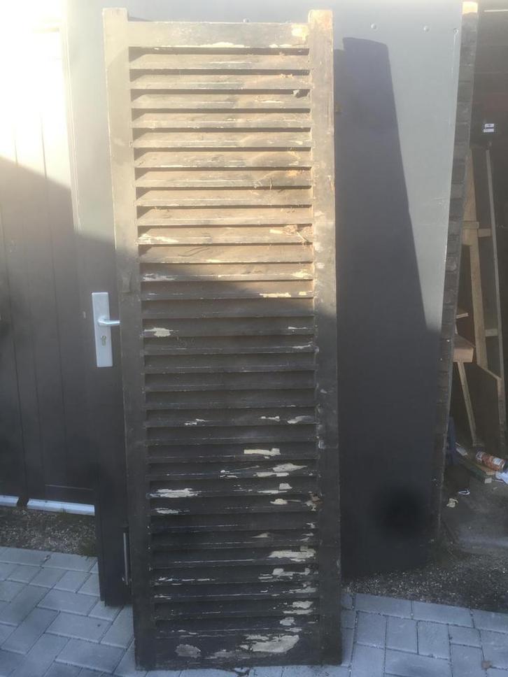 Vintage Houten Luiken, Huis en Inrichting, Stoffering | Gordijnen en Lamellen, Gebruikt, 200 cm of meer, 50 tot 100 cm, Grijs