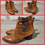 Mjus Leren Enkellaarsjes Western Maat 41, Kleding | Dames, Schoenen, Bruin, Lage of Enkellaarzen, Ophalen of Verzenden, Zo goed als nieuw