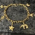 18k gouden bedels armband massief met prachtig bedels, Ophalen of Verzenden, Nieuw, Goud