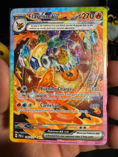 PRE flareon EX, Hobby en Vrije tijd, Verzamelkaartspellen | Pokémon, Nieuw, Losse kaart, Ophalen of Verzenden