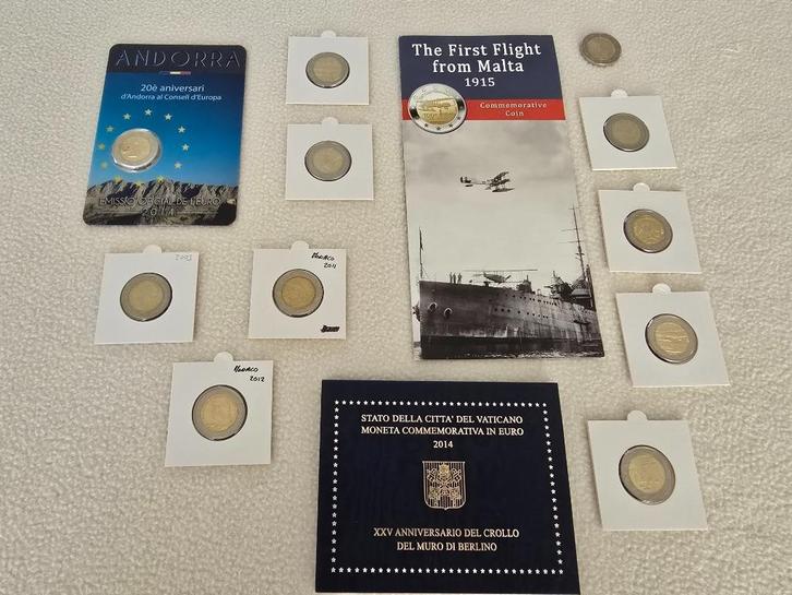 Europa 2 Euro Andorra , Monaco , Vaticaan , Malta, Postzegels en Munten, Munten | Europa | Euromunten, Setje, 2 euro, Malta, Ophalen of Verzenden