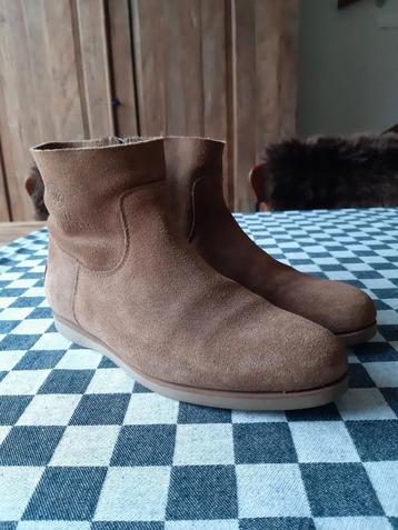 Shabbies suede camel enkellaarsjes maat 39 beschikbaar voor biedingen