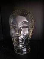 Vintage glazen kop hoofd koptelefoonhouder, Ophalen of Verzenden, Huis en Inrichting