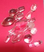 Oude glazen stolpen voor karaffen, Ophalen of Verzenden