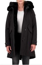 Airforce dames long parka Teddy - maat S, Maat 38/40 (M), Airforce, Zwart, Ophalen of Verzenden