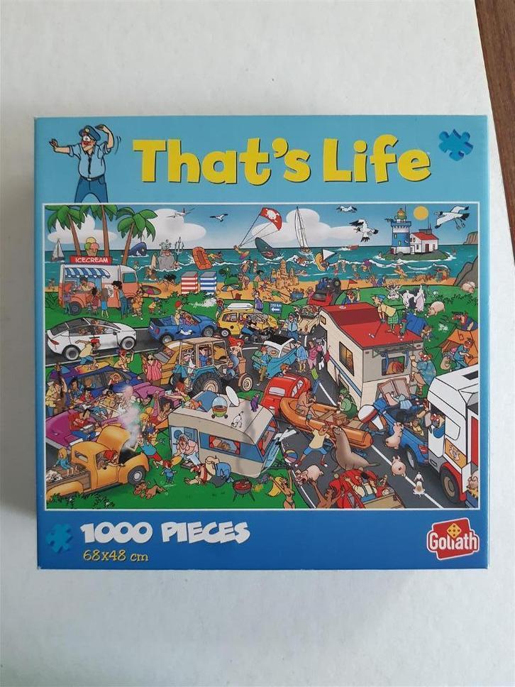 Goliath That's Life 931245 Traffic Jam Beach 1000 stukjes, Hobby en Vrije tijd, Denksport en Puzzels, Gebruikt, Legpuzzel, 500 t/m 1500 stukjes
