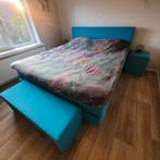 boxspring Eastborn met nachtkastje en bankje, Ophalen, Gebruikt
