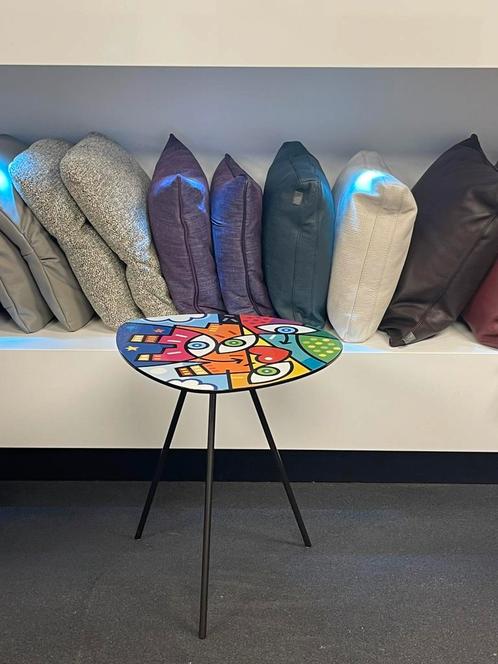 Leolux Liliom Marsman bijzettafel NIEUW, Huis en Inrichting, Tafels | Bijzettafels, Rond, 45 tot 60 cm, Minder dan 55 cm, Hout