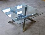 Mooie en nette design salontafel met glazen blad, Zo goed als nieuw, Ophalen, Glas