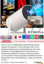 HY300 Pro Mini Projector - Android, 4K & 720P, HD (720), LED, Nieuw, Ophalen of Verzenden
