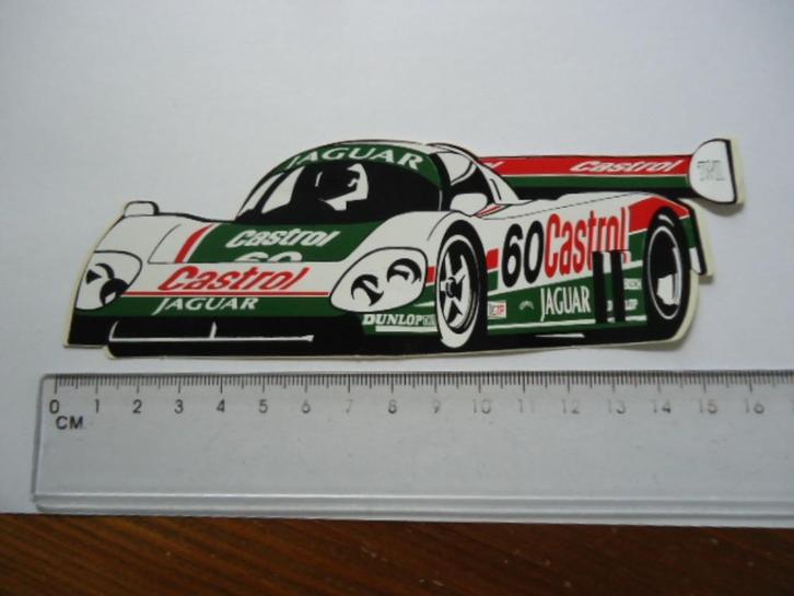 sticker oud JAGUAR RACE AUTO car dunlop castrol autosport, Verzamelen, Stickers, Zo goed als nieuw, Verzenden