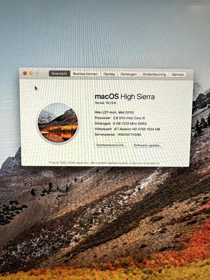 iMac 27 inch (Mid 2010) – Schoon, netjes klaar voor gebruik, Computers en Software, Apple Desktops, Gebruikt, iMac, HDD, 2 tot 3 Ghz
