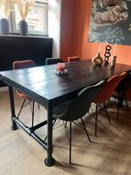 6 Eetkamerstoelen - Oranje & Groen, Huis en Inrichting, Ophalen, Gebruikt, Overige kleuren, Stof