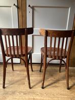 2 Vintage Thonet Cafestoelen, Huis en Inrichting, Stoelen, Gebruikt, Twee, Bruin, Ophalen of Verzenden