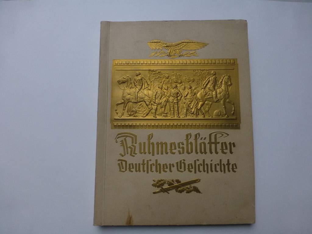 Plaatjesalbum De roemrijke Duitse geschiedenis. (uit 1934)  , Ophalen of Verzenden, Zo goed als nieuw, Plaatjesalbum