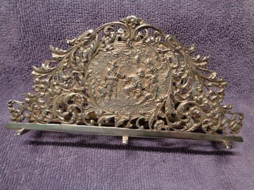 15 cm lange zilveren servethouder gemerkt, Antiek en Kunst, Antiek | Goud en Zilver, Zilver, Ophalen of Verzenden