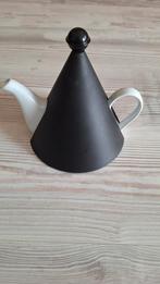 Moderne Zwart-Wit Theepot, Ophalen of Verzenden, Gebruikt, Porselein of Keramiek