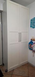 IKEA PAX garderobekast wit met TYSSEDAL deuren - compleet, Huis en Inrichting, Ophalen, 200 cm of meer, Met hangruimte, 50 tot 100 cm