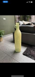 Groene Glazen Vaas met Handvat, Ophalen, 50 tot 75 cm, Geel, Glas