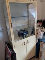 Vintage apothekerskast, dokterskast in creme wit, Huis en Inrichting, Kasten | Vitrinekasten, Ophalen, Gebruikt, Vintage, 50 tot 100 cm