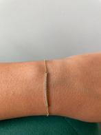 14k geelgouden armband bezet met zirkonia 19 cm # 220177/5